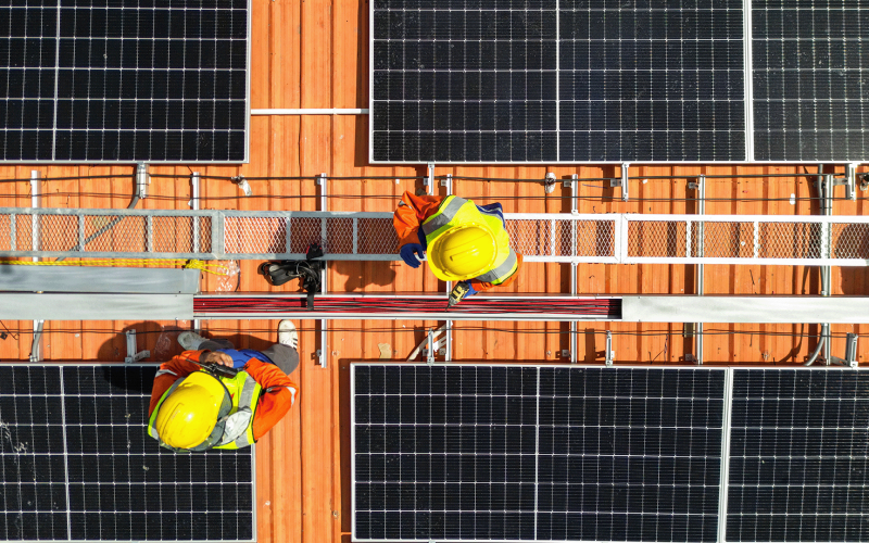 Engineer Man Inspects Construction cell-min